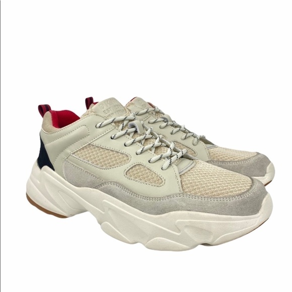 Dkny STEVEN Lace Up Sneaker Cow Leather/Mesh Shoes - Picture 1 of 15